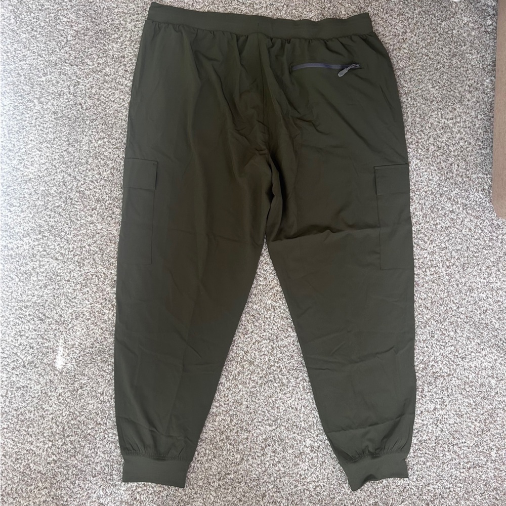 NWT Olive Cargo Jogger Pants Water Resistant UPF 50+ Outdoor Hiking Casual XXXL - Picture 8 of 12